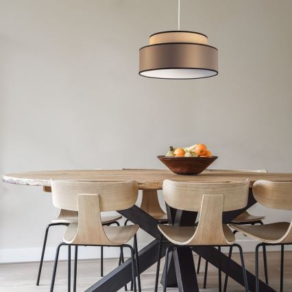 Lámpara colgante GRACE 1xE27/60W/230V beige/marrón