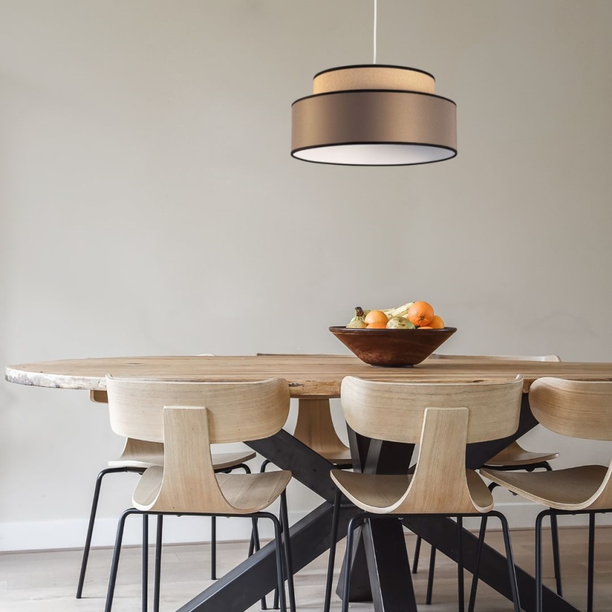 Lámpara colgante GRACE 1xE27/60W/230V beige/marrón