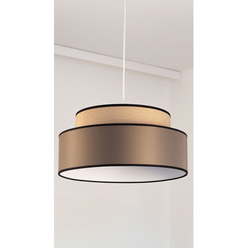 Lámpara colgante GRACE 1xE27/60W/230V beige/marrón