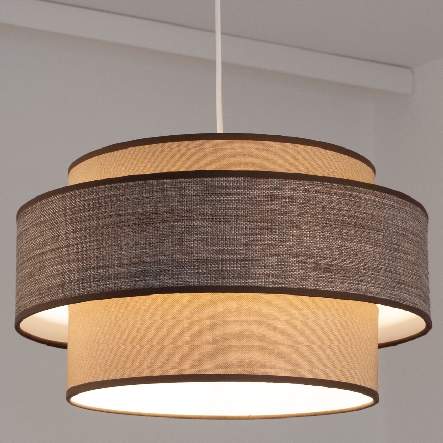 Lámpara colgante GRACE 1xE27/60W/230V beige/marrón