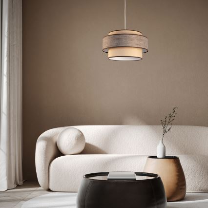 Lámpara colgante GRACE 1xE27/60W/230V beige/marrón