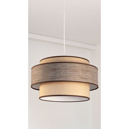 Lámpara colgante GRACE 1xE27/60W/230V beige/marrón