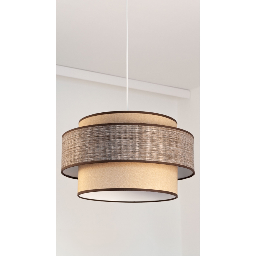 Lámpara colgante GRACE 1xE27/60W/230V beige/marrón