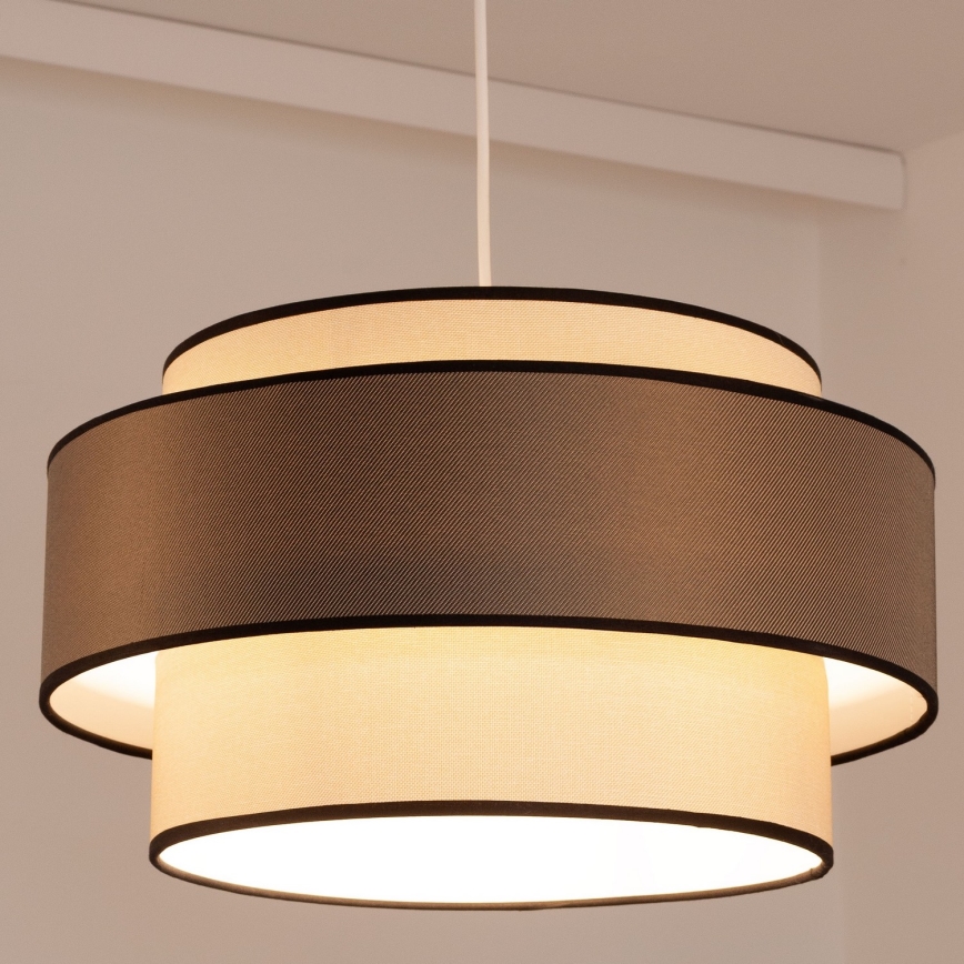 Lámpara colgante GRACE 1xE27/60W/230V color crema/marrón