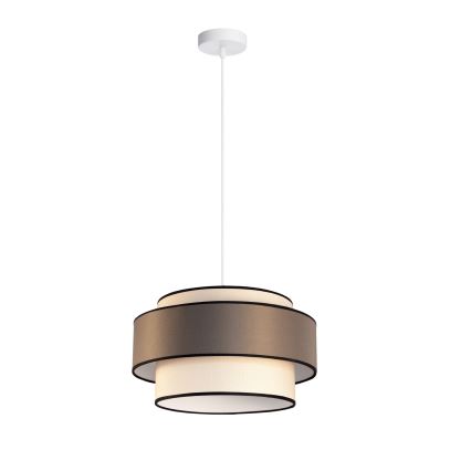 Lámpara colgante GRACE 1xE27/60W/230V color crema/marrón