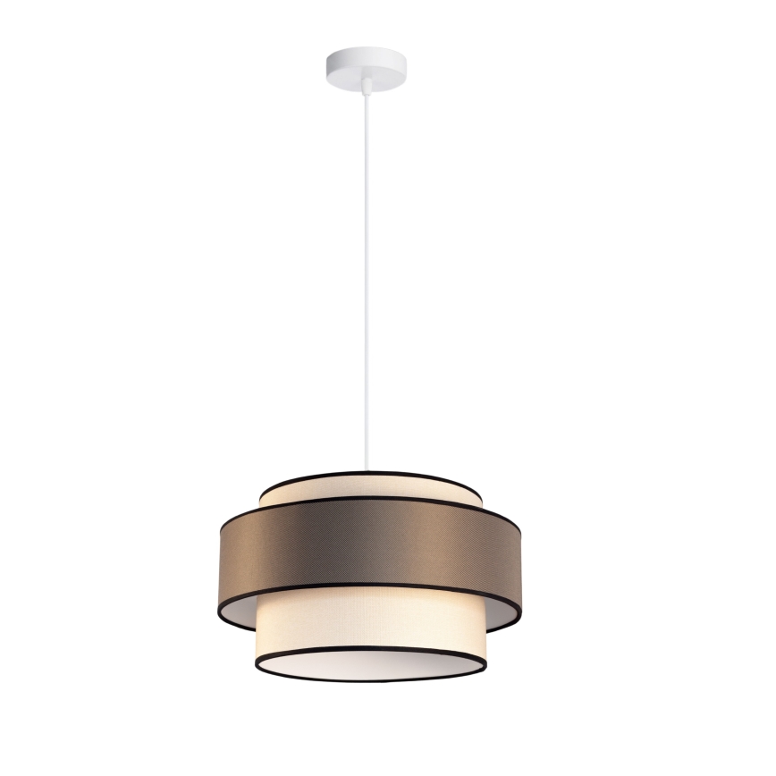 Lámpara colgante GRACE 1xE27/60W/230V color crema/marrón