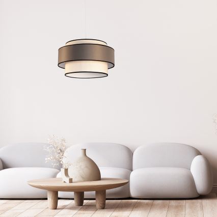 Lámpara colgante GRACE 1xE27/60W/230V color crema/marrón