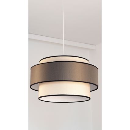 Lámpara colgante GRACE 1xE27/60W/230V color crema/marrón