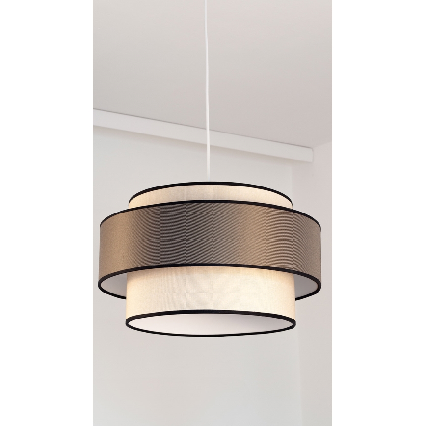 Lámpara colgante GRACE 1xE27/60W/230V color crema/marrón