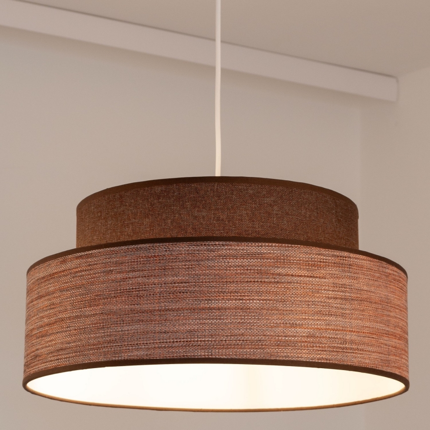 Lámpara colgante GRACE 1xE27/60W/230V marrón/beige