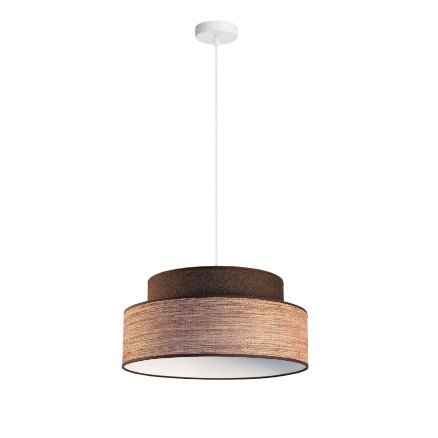 Lámpara colgante GRACE 1xE27/60W/230V marrón/beige