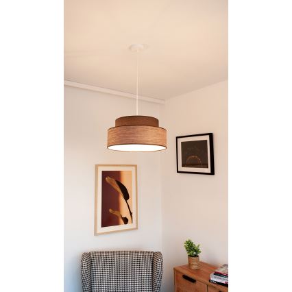 Lámpara colgante GRACE 1xE27/60W/230V marrón/beige