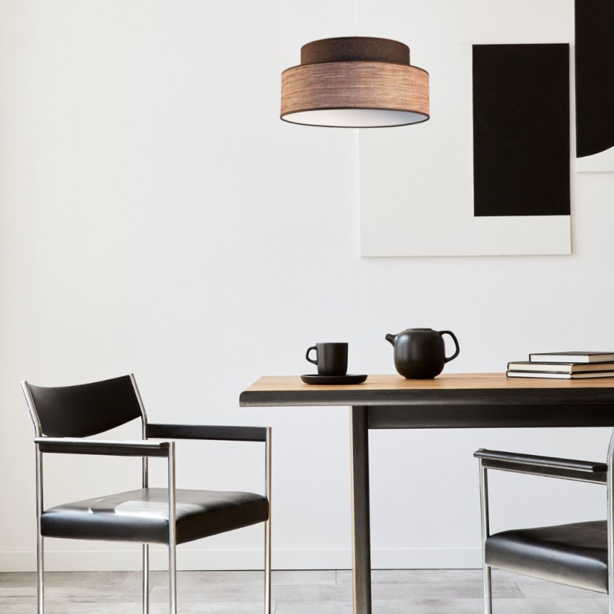 Lámpara colgante GRACE 1xE27/60W/230V marrón/beige