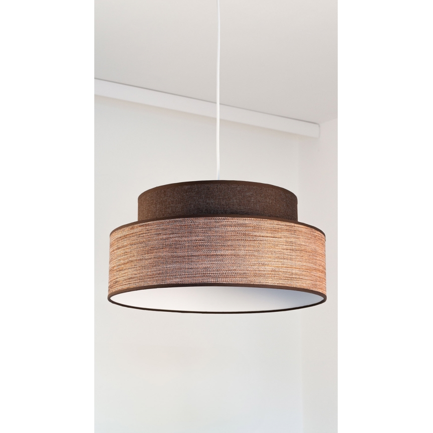 Lámpara colgante GRACE 1xE27/60W/230V marrón/beige