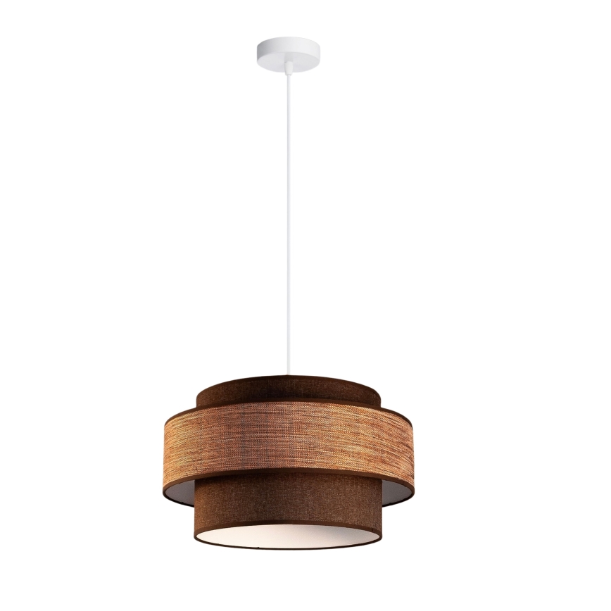 Lámpara colgante GRACE 1xE27/60W/230V marrón/beige