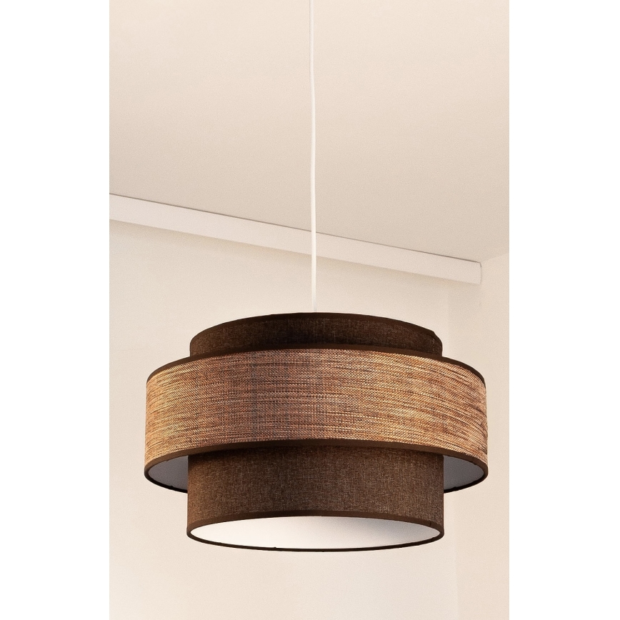 Lámpara colgante GRACE 1xE27/60W/230V marrón/beige