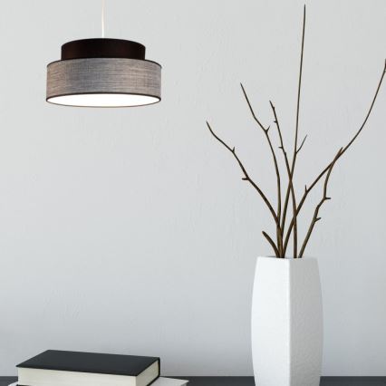Lámpara colgante GRACE 1xE27/60W/230V negro/gris