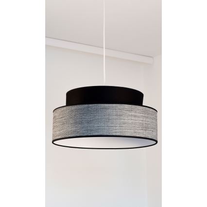 Lámpara colgante GRACE 1xE27/60W/230V negro/gris