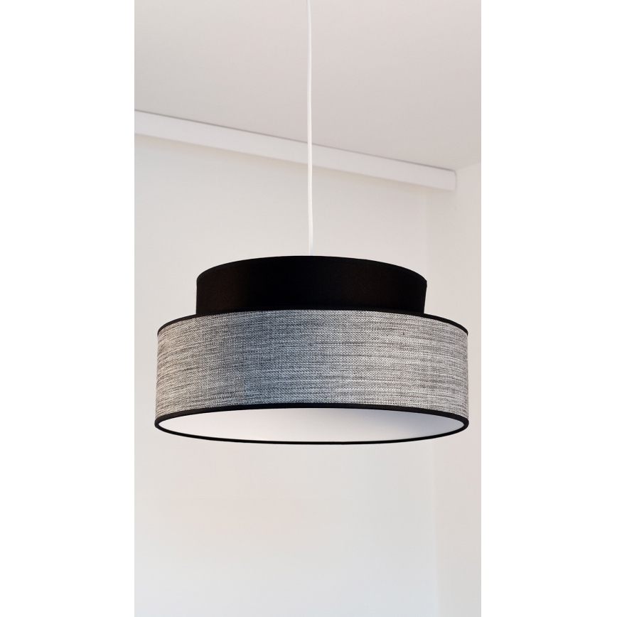Lámpara colgante GRACE 1xE27/60W/230V negro/gris