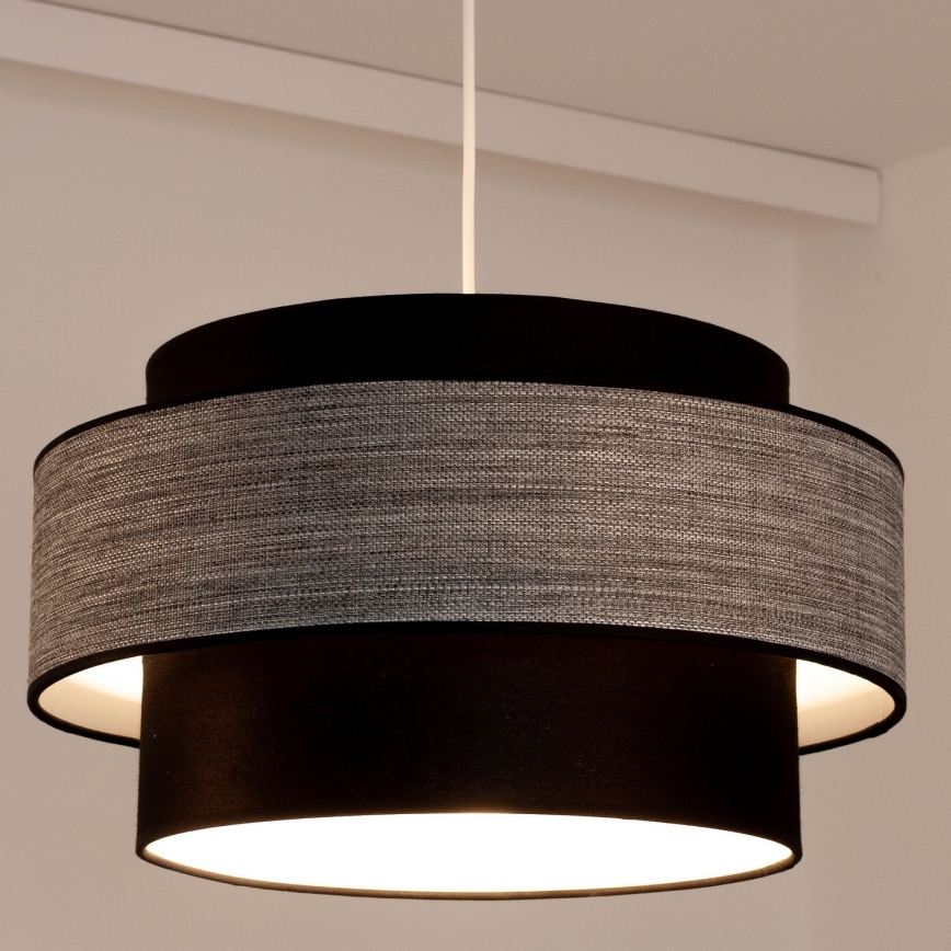 Lámpara colgante GRACE 1xE27/60W/230V negro/gris