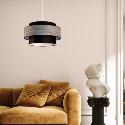 Lámpara colgante GRACE 1xE27/60W/230V negro/gris