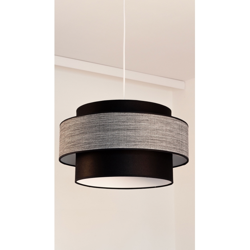 Lámpara colgante GRACE 1xE27/60W/230V negro/gris