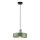 Lámpara colgante HAKI 1xE27/60W/230V Verde/negro/cromo brillante