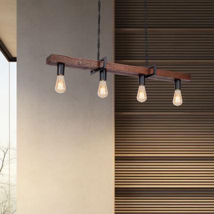 Lámpara colgante HARD 4xE27/60W/230V