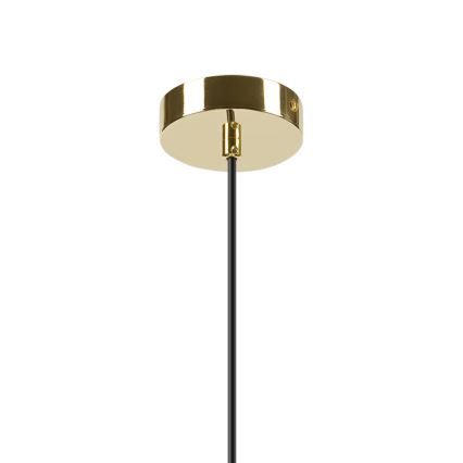 Lámpara colgante HARMA 1xE27/15W/230V diá. 14 cm blanco/dorado