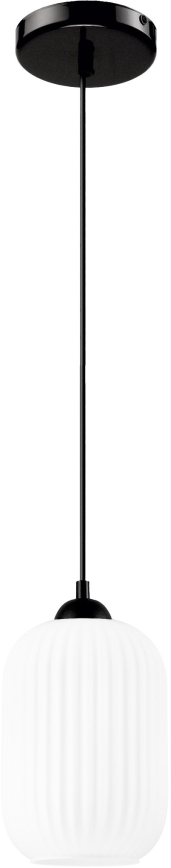 Lámpara colgante HARMA 1xE27/15W/230V diá. 14 cm blanco/negro