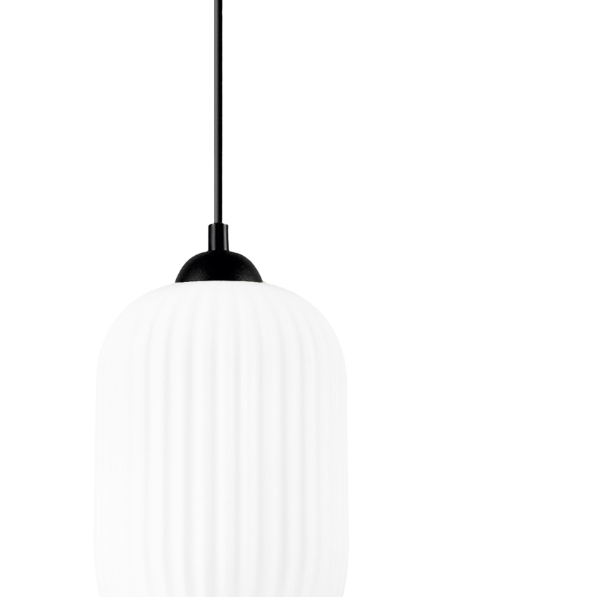 Lámpara colgante HARMA 1xE27/15W/230V diá. 14 cm blanco/negro
