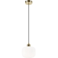 Lámpara colgante HARMA 1xE27/15W/230V diá. 20 cm blanco/dorado