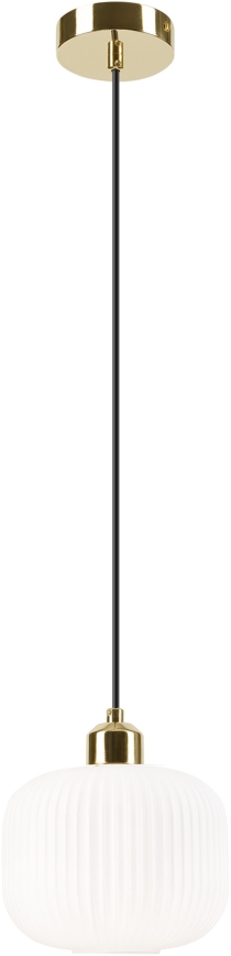 Lámpara colgante HARMA 1xE27/15W/230V diá. 20 cm blanco/dorado
