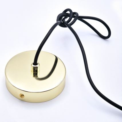 Lámpara colgante HARMA 1xE27/15W/230V diá. 20 cm blanco/dorado