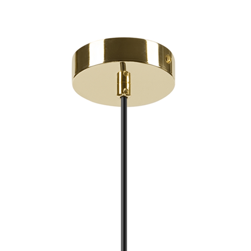 Lámpara colgante HARMA 1xE27/15W/230V diá. 20 cm blanco/dorado