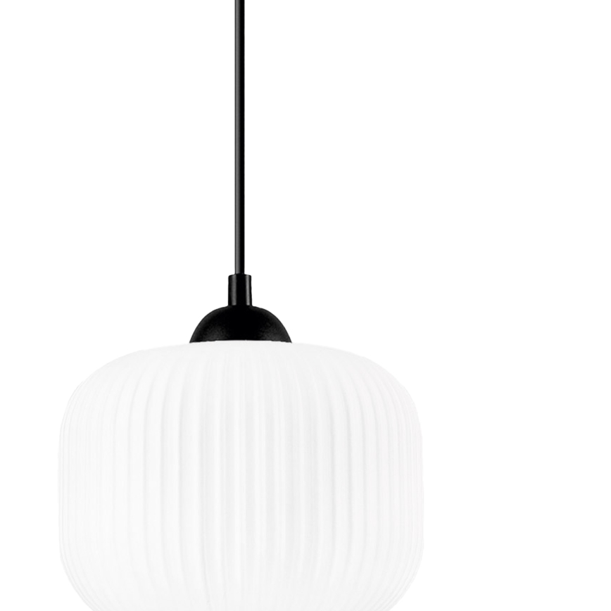 Lámpara colgante HARMA 1xE27/15W/230V diá. 20 cm blanco/negro