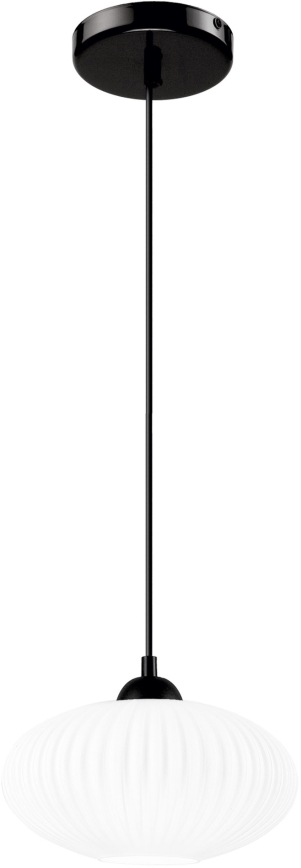 Lámpara colgante HARMA 1xE27/15W/230V diá. 25 cm blanco/negro