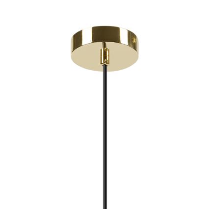 Lámpara colgante HARMA 1xE27/15W/230V diá. 30 cm blanco/dorado