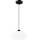 Lámpara colgante HARMA 1xE27/15W/230V diá. 30 cm blanco/negro