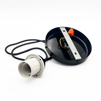 Lámpara colgante HARMA 1xE27/15W/230V diá. 30 cm blanco/negro