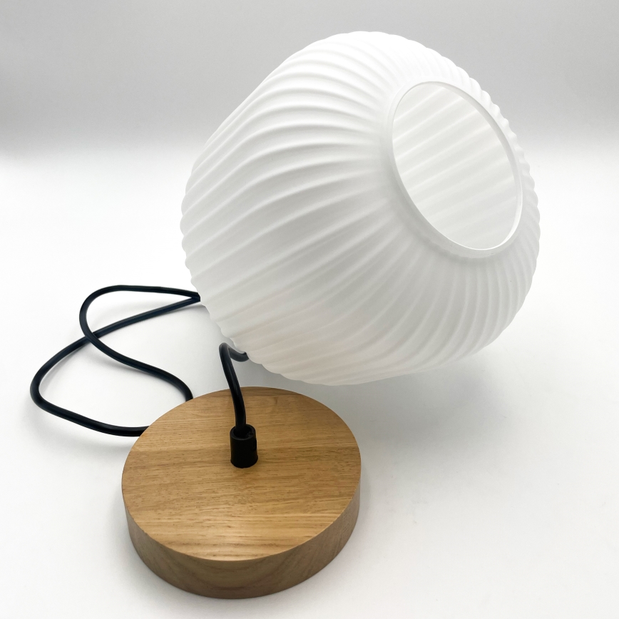 Lámpara colgante HARMONY 1xE27/15W/230V diá. 20 cm blanco/roble