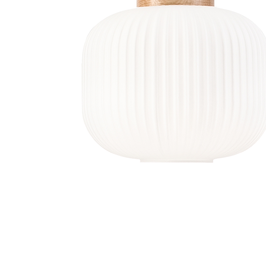Lámpara colgante HARMONY 1xE27/15W/230V diá. 20 cm blanco/roble