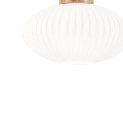 Lámpara colgante HARMONY 1xE27/15W/230V diá. 25 cm blanco/roble