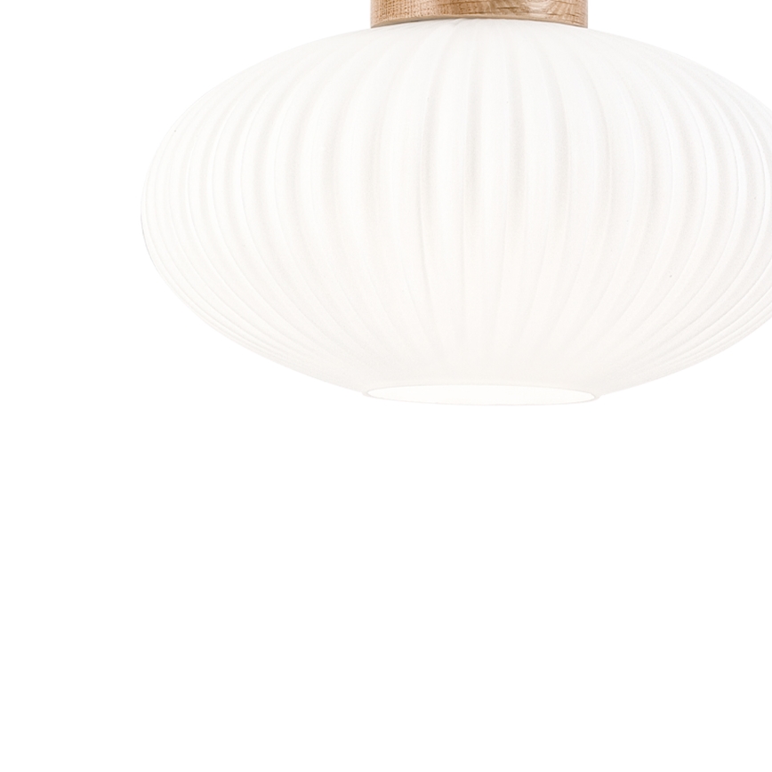 Lámpara colgante HARMONY 1xE27/15W/230V diá. 25 cm blanco/roble