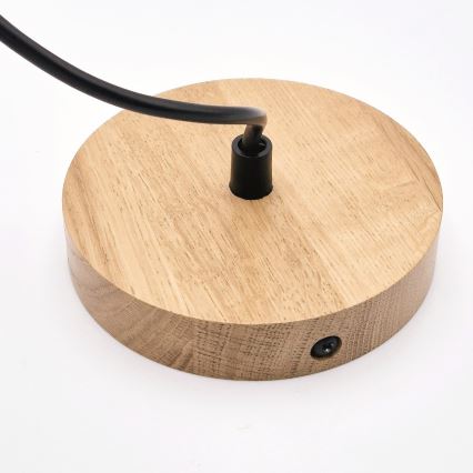 Lámpara colgante HARMONY 1xE27/15W/230V diá. 30 cm blanco/roble