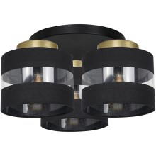 Lámpara colgante HAVARD 3xE27/60W/230V negro/cobre