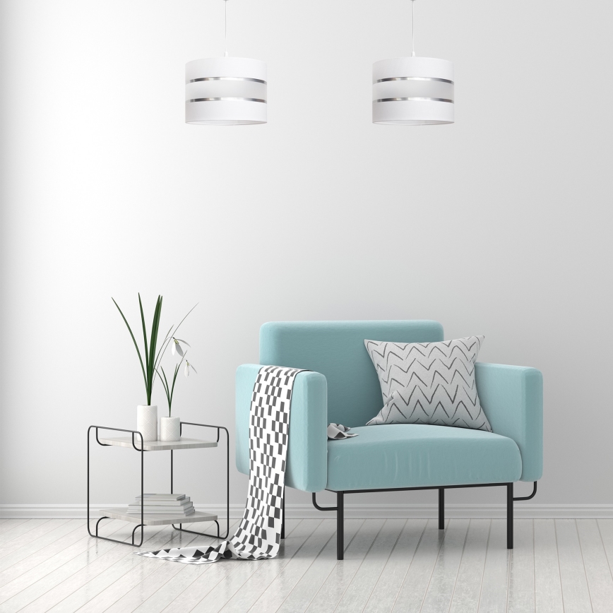 Lámpara colgante HELEN 1xE27/15W/230V blanco