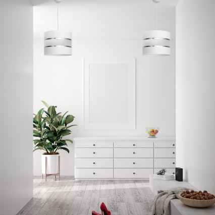 Lámpara colgante HELEN 1xE27/15W/230V blanco