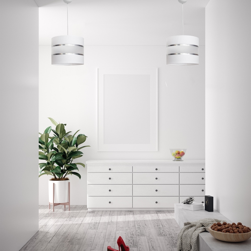 Lámpara colgante HELEN 1xE27/15W/230V blanco