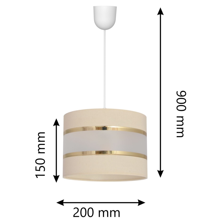 Lámpara colgante HELEN 1xE27/15W/230V crema